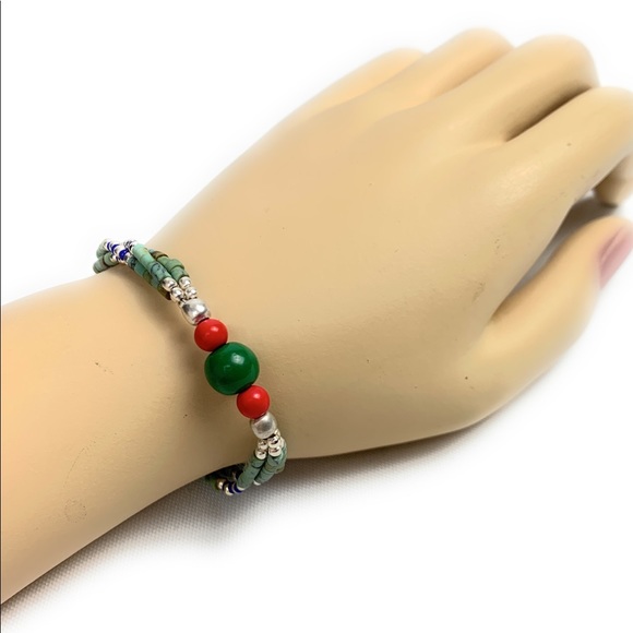 Traditional Tibetan vintage beaded jewelry - Picture 4 of 4